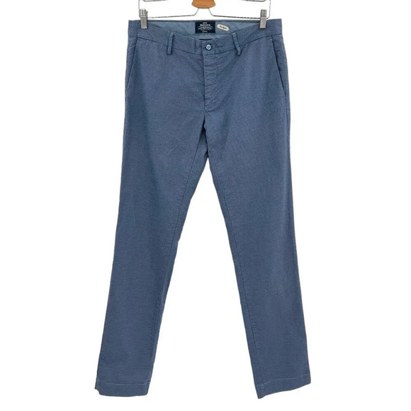 Mason's Clothing Men's Blue Houndstooth Chino‎ Pants Size 48 / US 32/33